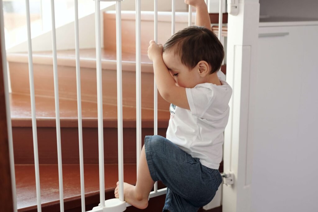 Childproof gate for stairs