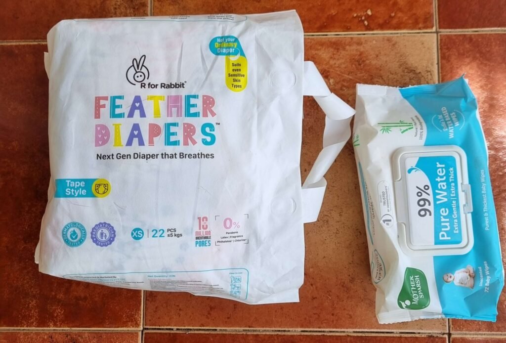 Newborn diapers and wipes