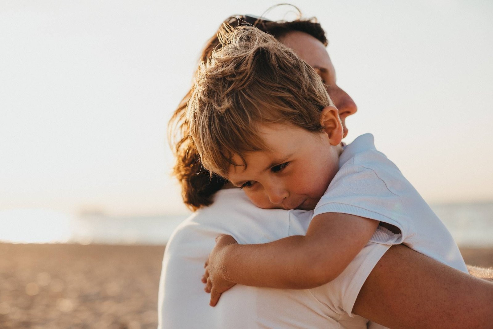 Father and Son at the beach